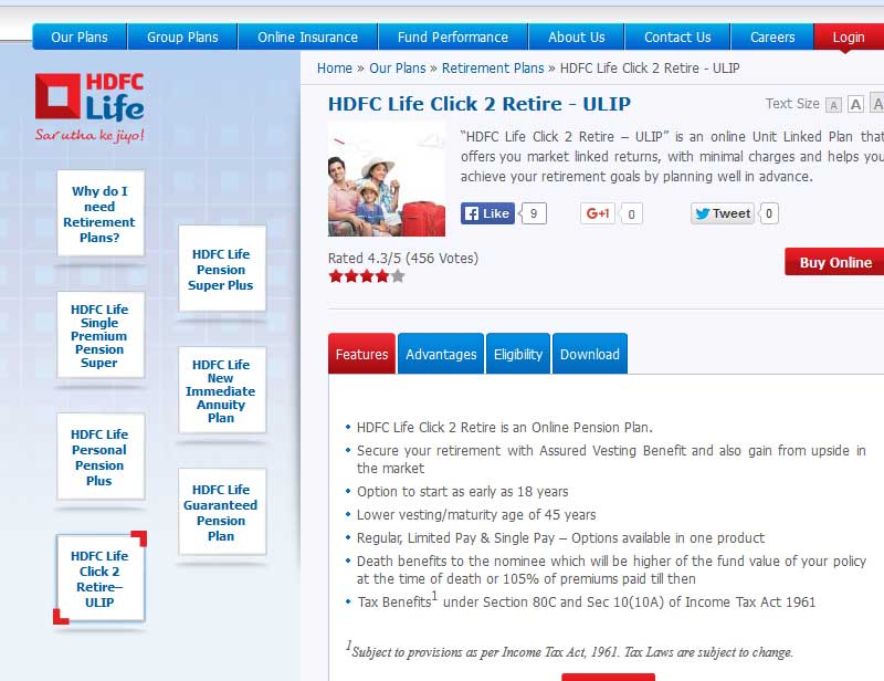 HDFC Life, Click2Retire