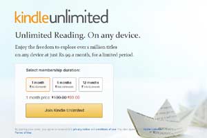 Amazon Kindle Unlimited service will offer users access to unlimited books for Rs 199 per month. (Photo: www.amazon.in)