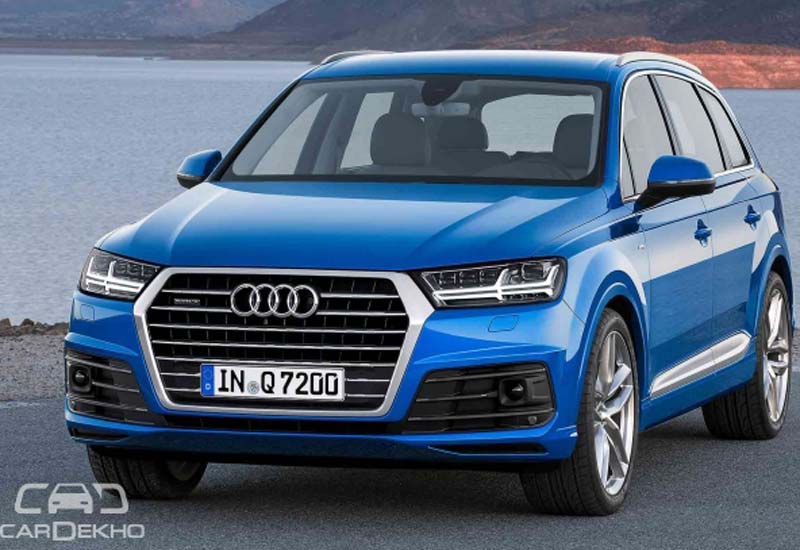 <br>Audi Q7</br> Last but not the least is a strong contender from German luxury brand Audi. The carmaker is set to roll out its all new Audi Q7 in the market. The new vehicle is performance oriented and comes with a 3.0 litre V6 engine that can generate power output of 272 bhp and yields a peak torque of 600 Nm. The car will come mated to 8-speed manual transmission system, while it will also feature Audi’s Quattro AWD system. New Audi Q7 will be priced around Rs 75 lakh. (CarDekho)