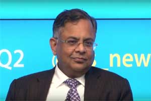 Tata Consultancy Services Ltd. Chief Executive Officer N. Chandrasekaran. (Courtesy: Twitter) Tata Consultancy Services Ltd. Chief Executive Officer N. Chandrasekaran. (Courtesy: Twitter)