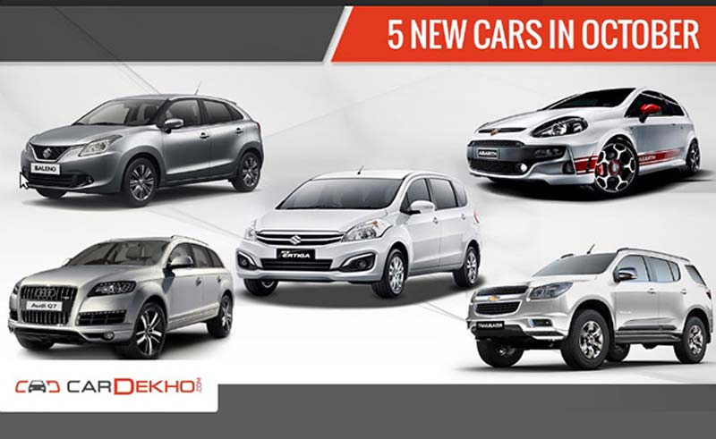 September was a spectacular month for car launches (Renault Kwid was the topper then) and October too is going to see a number of high profile unveilings to set up the carmakers for the crucial coming festive season - from Navratri to Diwali. So, take a sneak peak at what is in store, from Maruti Suzuki Ertiga ‘facelift’, Maruti Baleno hatchback, Chevrolet Trailblazer, Audi Q7 and more. (CarDekho)