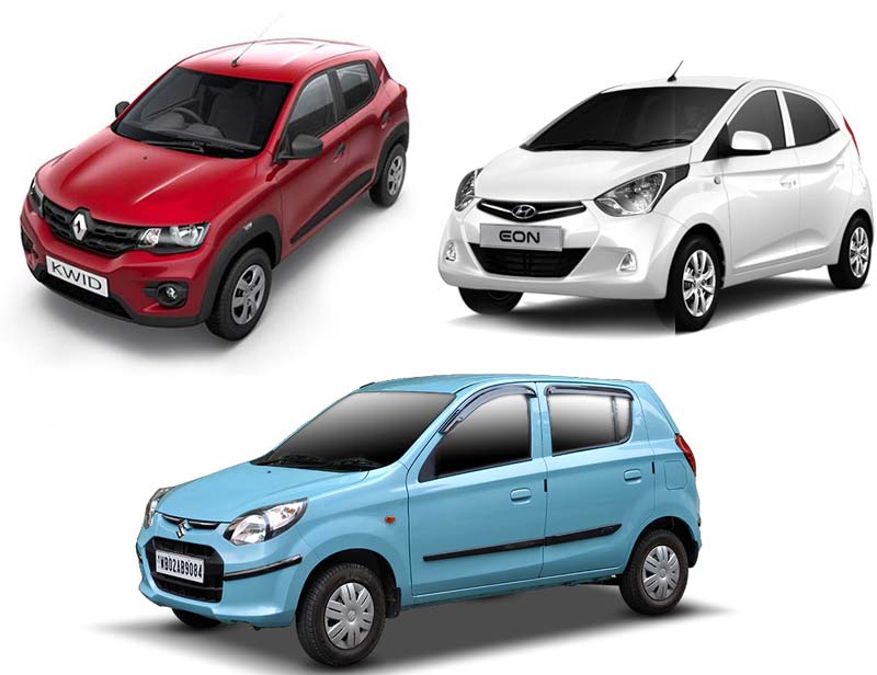 Renault kwid, maruti alto 800, hyundai eon