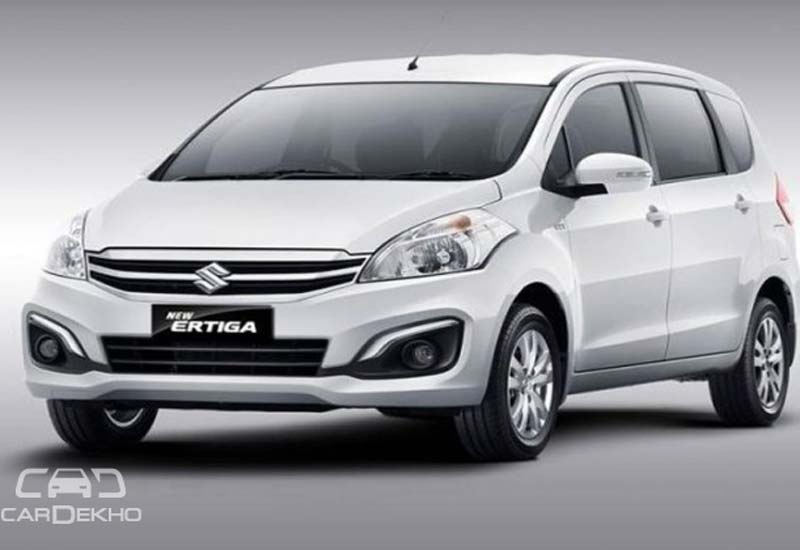 <br>Maruti Suzuki Ertiga Facelift</br> Maruti Suzuki is all set to launch the new version of the Ertiga. The original Ertiga was also working quite well in the market and managed to grab an impressive number of bookings within a couple of months of its launch. In the updated form, Maruti Ertiga will receive various cosmetic changes while the bookings for the car are already under process. Talking about the changes, it will get a bold chrome grille with three slats, while chrome treatment can be seen around the fog lamps and above the number plate as well. On the side, it will get restyled 10 spoke 15-inch alloy wheels while at the rear, it will receive new taillamp cluster and reflectors. Under the hood, ‘facelifted’ Ertiga will be offered in both the petrol and diesel trims. The options include the 1.4 litre mill that can deliver the power output of 95 PS and maximum torque of 130Nm, while the diesel variant will house 1.3 litre engine that can produce power output of 90 PS and peak torque of 200Nm. The diesel variant will come with SHVS technology. The new Ertiga will get the expected price tag of between Rs 7-9 lakh for the various versions. (CarDekho)