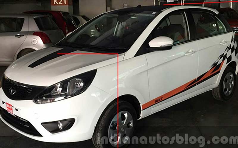 8. Tata Bolt </br> In order to earn a good sale figures in the upcoming festive season, Tata Motors is working on special edition variants of its existing products. The car that features prominently on this list is the Tata Bolt with its Celebration Edition which has been spied ahead of its preeminent launch.