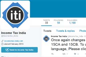 Income Tax department debuts on Twitter Income Tax department debuts on Twitter