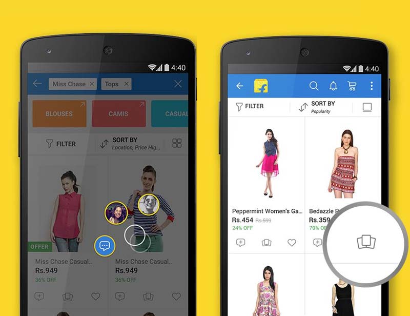 amazon app, snapdeal app, flipkart app