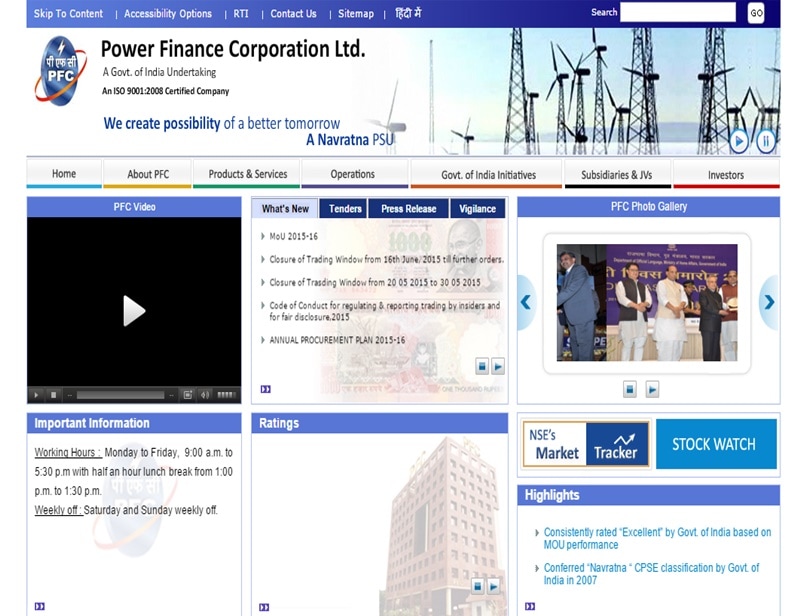 9) Power Finance Corporation (PFC): The share price of PFC tanked 32.50 per cent in the last 12 months. (Source: website)