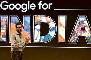 Google CEO Sundar Pichai in New Delhi. (Photo: PTI)