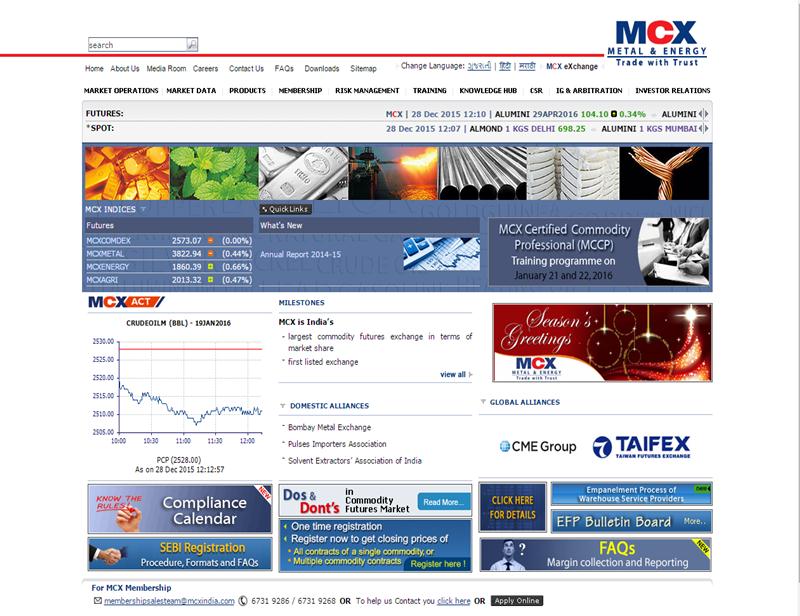 2. Multi Commodity Exchange (MCX): The only listed exchange in India entered BSE and NSE in March 2012 at a listed price of Rs 1,387. The issue price of MCX was Rs 1,032. The public issue of MCX was also a big success as it was subscribed 56.70 times. In 2015, the share price of MCX surged 74 per cent to Rs 856.40 till December 22. The scrip was trading around 17 per cent down from its issue price at present. (Source: http://www.mcxindia.com/)