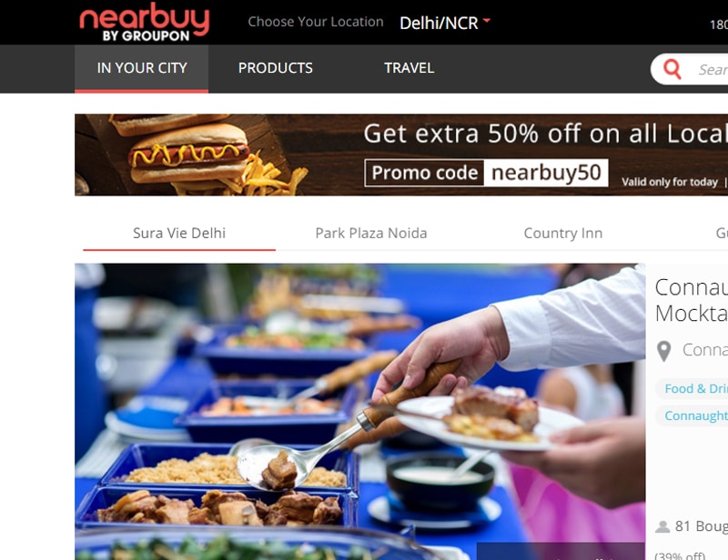 nearby