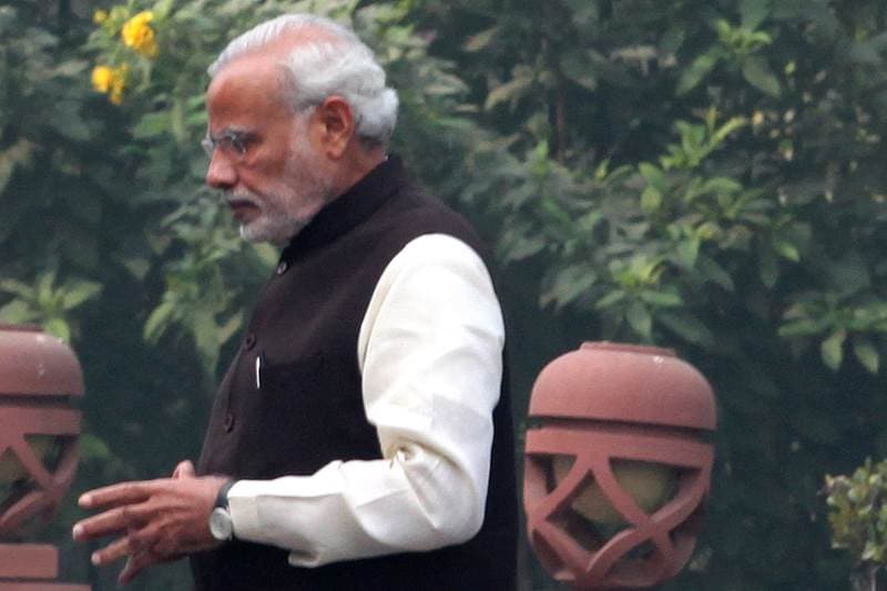 "So it is the demand of time that we maintain peace, unity and harmony. These are the guarantee for the country's progress," the Prime Minister told the gathering of youth collected for the four-day event to mark Swami Vivekanda's birth anniversary. (Express Photo)