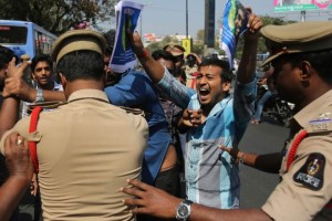 Every time we try to take out a peaceful demonstration, we are beaten up, ill treated and attacked. This video is a proof," said JNU Students Union Vice President Shehla Rashid Shora. (AP) Every time we try to take out a peaceful demonstration, we are beaten up, ill treated and attacked. This video is a proof," said JNU Students Union Vice President Shehla Rashid Shora. (AP)