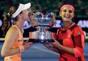Sania Mirza, Sania Mirza australian open, Martina Hingis, Australian Open, Australian Open tennis championship, women's doubles, Australian Open India, India australian open, Sania Mirza Martina Hingis, sania mirza martina hingis doubles, sania mirza martina hingis match, sania mirza martina hingis trophy