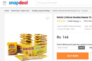 FIR against Snapdeal for flouting Maggi noodles ban