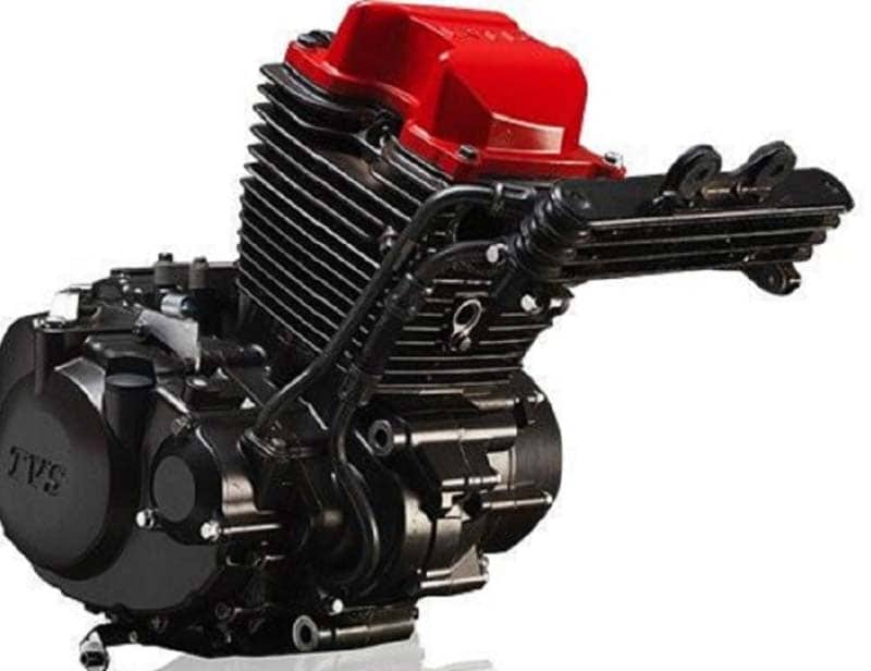 TVS Apache Engine Specifications - The Apache 200 is powered by a new 197.75cc, single-cylinder,4-valve, oil-cooled SOHC engine that comes with options of a carburetor and electronic fuel injection system. While the carburetor model churns out 20.2bhp at 8,500rpm, the EFI variant offers 20.7bhp. Both the models produce same torque output – i.e. 18.1Nm of torque at 7,000rpm. This makes it one of the most powerful bikes in its segment.