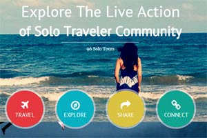 WeTravelSolo has a feature where you can search for and “Find your true travel soulmate” real quick.