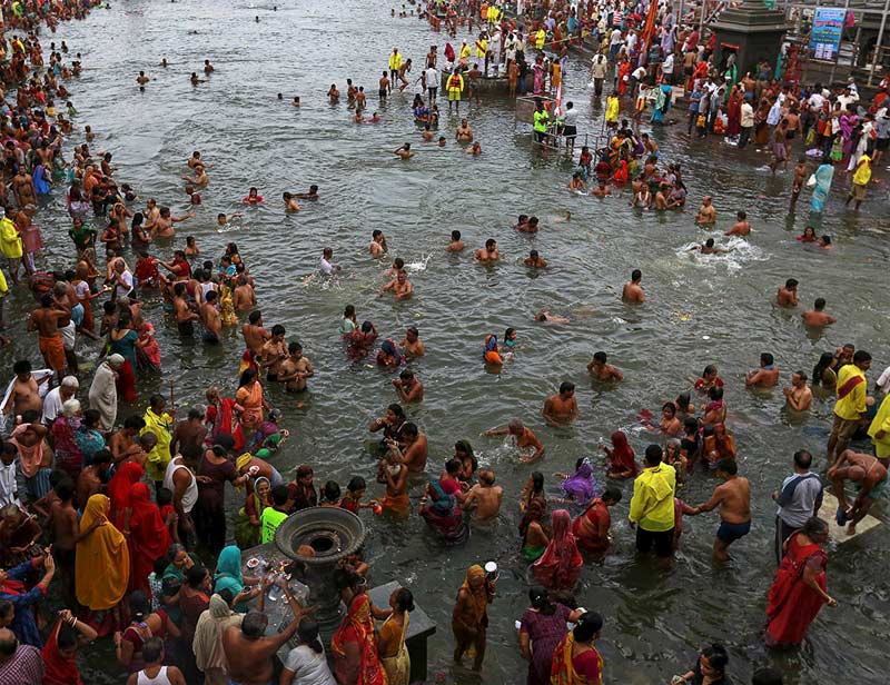 7. Free Wifi for Ardha Kumbh devotees at Haridwar: BSNL: Devotees thronging the banks of river Ganga at Haridwar for Ardha Kumbh mela have been provided free WiFi facility. Ramesh Kumar, BSNL Assistant General Manager, on Monday said "the service which has been operationalised at the popular Har-Ki-Pairi ghat will help devotees share their experience related to the vast religious gathering with their near and dear ones through the internet." Launched in collaboration with Trimax on Saturday, the free wi-fi facility can be availed by devotees at Har Ki Pairi throughout the four-month event scheduled to conclude in April and also after that, he said. (Image Source: Reuters)