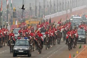 "In order to facilitate the parade, the Rajpath stretch between Vijay Chowk and India Gate will be closed for general public from 6.30 PM tomorrow. (Express photo)
