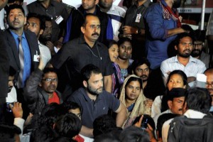 'Instead of listening to them, now the Modi govt is brutally beating them up for protesting against the RSS!', the Rahul Gandhit tweeted. (PTI) 'Instead of listening to them, now the Modi govt is brutally beating them up for protesting against the RSS!', the Rahul Gandhit tweeted. (PTI)