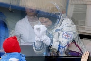 Peake and US colleague Tim Kopra switched their spacesuits on to battery power at 7:48 am (1248 GMT), marking the official start of the floating debut for Peake, who is also the first British astronaut to fly to the orbiting International Space Station. (Reuters)  Peake and US colleague Tim Kopra switched their spacesuits on to battery power at 7:48 am (1248 GMT), marking the official start of the floating debut for Peake, who is also the first British astronaut to fly to the orbiting International Space Station. (Reuters)