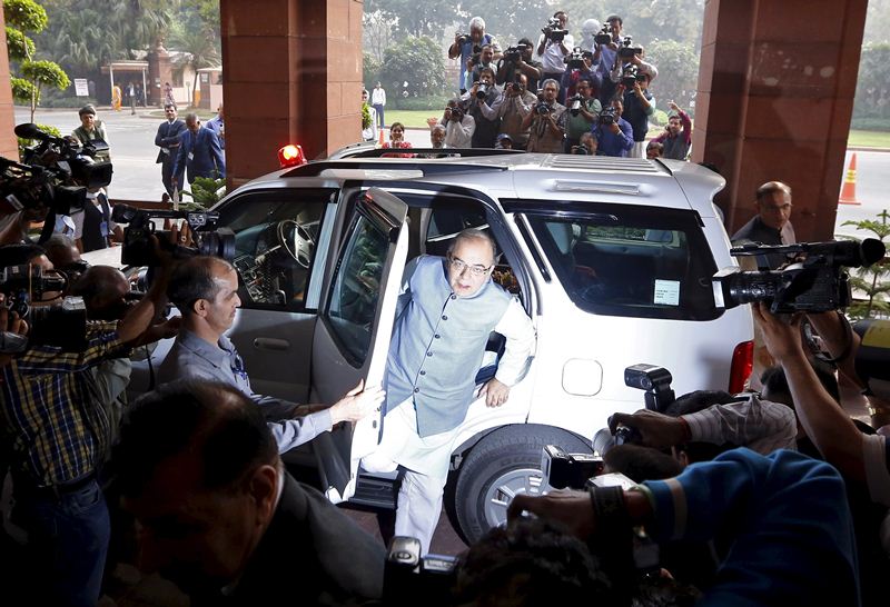 Arun Jaitley's focus in Budget 2016: FM Arun Jaitley's focus in Budget 2016 was on a number of things but the takeaway for the common man were his words on income tax relief, and the lack of any movement on I-T exemptions. While the Budget received support from the Bharatiya Janata Party (BJP) as it boosted its chances in the forthcoming state elections, PM Narendra Modi too was seen visibly pleased. Here we highlight the points Arun Jaitley's speech focussed on: (Image Source: Reuters) <br><a href="https://www.financialexpress.com/article/budget-2016/union-budget-2016-live-highlights-income-tax-arun-jaitley-service-tax-gst-bill-7th-pay-commission-news/217358/"><strong>Union Budget 2016 highlights: Cigarettes, cars to become expensive; HRA exemption raised to Rs 60,000</strong></a></br>