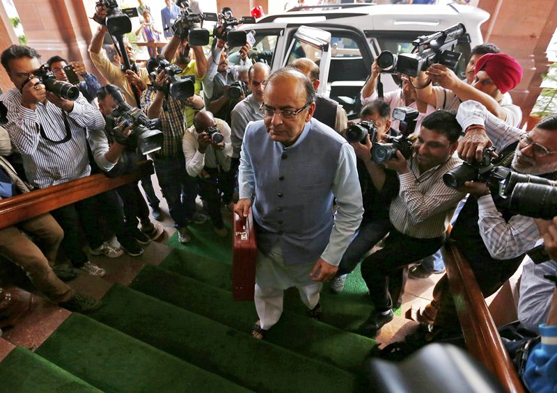 Arun Jaitley's focus in Budget 2016: Arun Jaitley's focus in Budget 2016: FM gave relief to small tax payers, nudged the affluent to shell out more while focusing on the rural economy with much higher fiscal outlays. FM also said that people living in rented houses will be eligible for deductions of up to Rs 60,000 now - up from Rs 24,000. (Image Source: Reuters)<br><a href="https://www.financialexpress.com/article/budget-2016/union-budget-2016-live-highlights-income-tax-arun-jaitley-service-tax-gst-bill-7th-pay-commission-news/217358/"><strong>Union Budget 2016 highlights: Cigarettes, cars to become expensive; HRA exemption raised to Rs 60,000</strong></a></br>