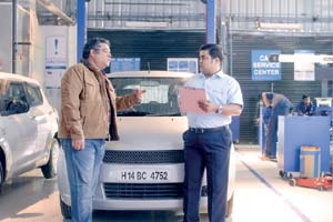 The TVC portrays the scenario of a customer at a car service station. 