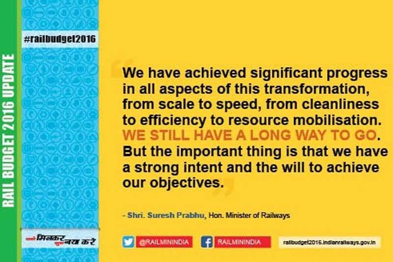 railway budget 2016 highlights, 2016 Rail Budget Highlights, highlights of railway budget 2016, rail budget highlights 2016-17, highlights of rail budget 2016, suresh prabhu rail budget 2016 highlights, highlights of 2016 rail budget, top 10 highlights of rail budget 2016