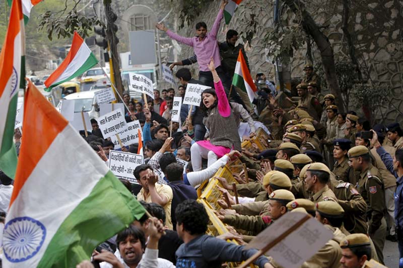 jnu protest, jnu issue, jnu news, jnu news today, jnu students protest, rahul gandhi, rahul gandhi news, rahul gandhi education, jnu students, jnu incident, jnu campus, jnu delhi, jnu case, Kanhaiya Kumar, Kanhaiya Kumar jnu, sedition, sedition in JNU, JNU BJP, bharatiya janata party, BJP news, Rashtriya Swayamsevak sangh, RSS news, india news