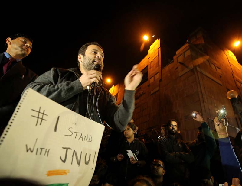 Rahul Gandhi, JNU, JNU Protest, jnu students, jnu news, jnu issue, rahul gandhi speech, rahul gandhi news, rahul gandhi attacks modi, rahul gandhi attacks bjp, rahul gandhi at jnu