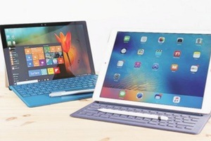 Apple iPad Pro vs Microsoft Surface Pro 4: The former is really large, at 12.9 inches diagonally, but it is still one of the thinnest tablets you can buy, whereas Microsoft Surface Pro 4 measures 12.3 inches, and can easily fit into an iPad Pro.