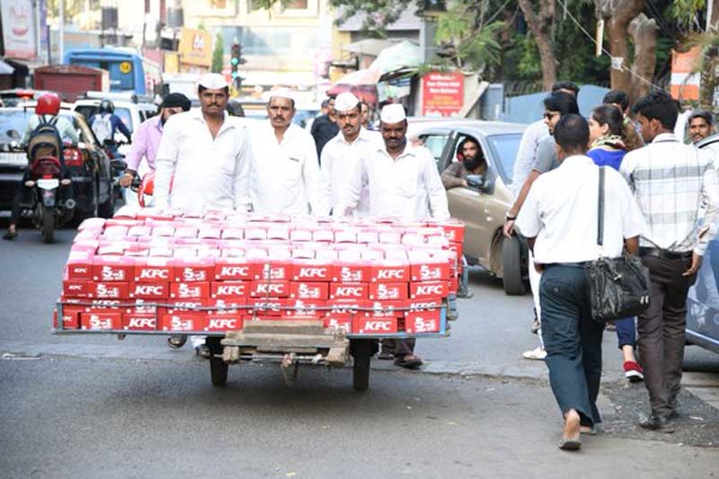 KFC Meal Box, KFC 5 in 1 Meal Box, mumbai dabbawalas, kfc mumbai dabbawalas