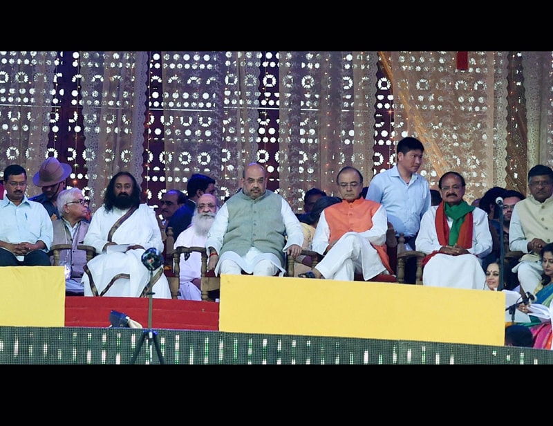 world culture festival, sri sri ravi shankar, world cultural festival, sri sri, Arun jaitley, Amit shah, ravi shankar, art of living foundation, sri sri ravi shankar, sri sri world culture festival,BJP