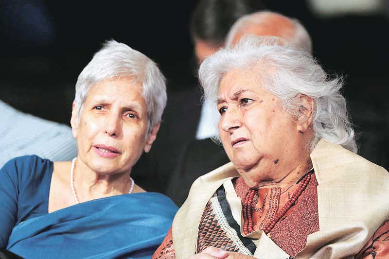 Anu Aga, MP and Former Executive Chairperson, Thermax (left), with Bim Bissell of Fabindia