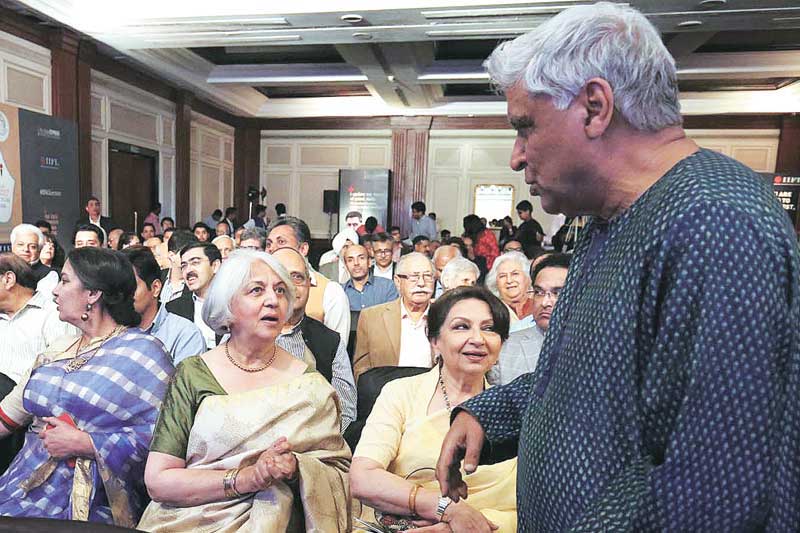 (From left) Actor Shabana Azmi, Isher Judge Ahluwalia, Chairperson, Board of Governors, the Indian Council for Research on International Economic Relations, Sharmila Tagore, actor and former Chairperson, Central Board of Film Certification and poet and lyricist Javed Akhtar