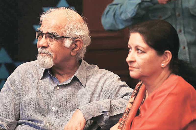 Surjit S Bhalla, Chairman and Managing Director, Oxus Investments and The Indian Express columnist with wife Ravinder Kaur, Professor of Sociology at Indian Institute of Technology, Delhi