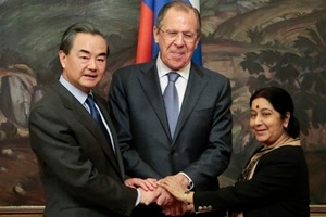 Wang Yi,Sergey Lavrov,Sushma Swaraj Wang Yi,Sergey Lavrov,Sushma Swaraj