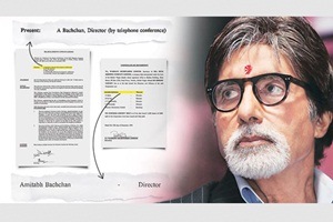 One of the two certificates of incumbency and board resolutions issued on December 12, 1994 which show Amitabh Bachchan as director of an offshore company. (Source: IE)