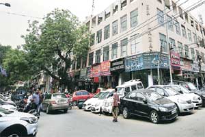 Dealers along Abdul Aziz Road in Karol Bagh said there are a fair number of people opting for used cars, with sales having increased by 25-30 per cent. Express Photo by Praveen Khanna