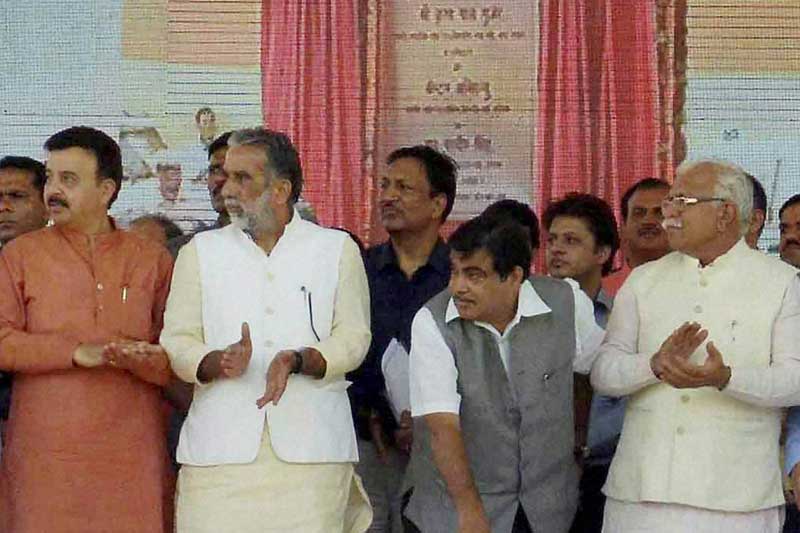 Nitin Gadkari , Manesar Palwal express way, Manesar Palwal express way launch news, Shri Nitin Gadkari inaugurates Manesar Palwal section of Western Peripheral Expressway,news
