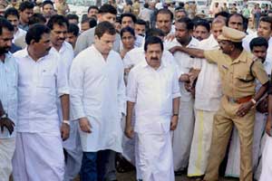 Rahul Gandhi who visited the accident site and also met the injured, promised to do "whatever is possible" to provide succour to those affected by the massive tragedy. (PTI) Rahul Gandhi who visited the accident site and also met the injured, promised to do "whatever is possible" to provide succour to those affected by the massive tragedy. (PTI)