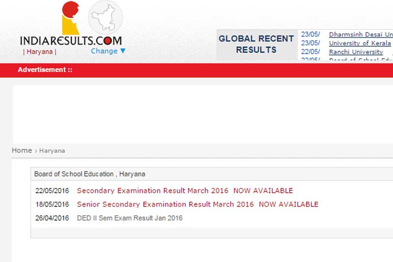 HBSE result 2016 10th class: Board of School Education Haryana, also known as the Haryana State Board, has declared, on Sunday, May 22, 2016 the HBSE result 2016 10th class and students can check the same at bseh.org.in/home/ or go directly to its partner website haryana.indiaresults.com/hbse/. The results have thrown up many surprises and shocks as is evident from these stats: More than 51 per cent of students have failed in the Haryana Board of School Education (HBSE) examination, that was conducted in March 2016!