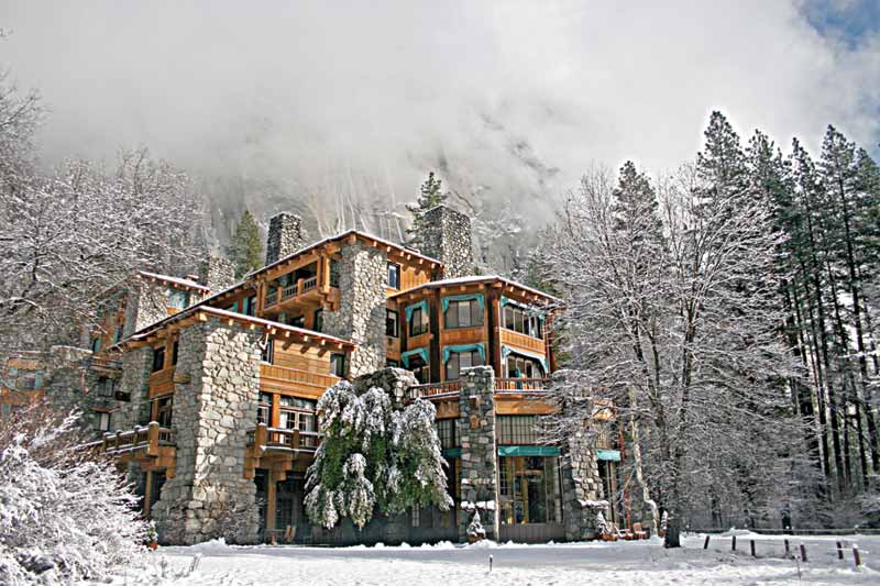 <b>Ahwahnee Hotel, Yosemite National Park:</b> It costs a bundle to spend the night, but there’s no charge for wandering inside, taking in the splendor of this 1920s-era hotel. This National Historic Landmark in Yosemite Valley has several “public rooms” where visitors can soak up its 1927 architecture, designed by Gilbert Stanley Underwood. Everything in the Ahwahnee is built on a grand scale, from the massive hand-stenciled timber beams to sandstone fireplaces so large you could hold a tea party inside. Adorning this hefty structure are colorful stained-glass windows, Native American tapestries and baskets, Turkish kilim rugs, and Yosemite-inspired 19th-century paintings depicting the park’s waterfalls and giant sequoia trees. Many famous people have slept in the Ahwahnee, including John F. Kennedy, Greta Garbo, Queen Elizabeth II, and Winston Churchill. It’s a worthy splurge to stay in one of its 123 rooms, suites, or cottages, but even if you don’t, you can still book a table for the sumptuous Sunday brunch at the Ahwahnee Dining Room, or simply sit by the fireplace in the Great Lounge, look up at the wrought-iron chandeliers dropping from the dining room’s 34-foot, richly painted ceilings, or enjoy a cocktail at the bar. Free one-hour guided tours of the Ahwahnee are offered throughout the year. (Photos: Visit California)