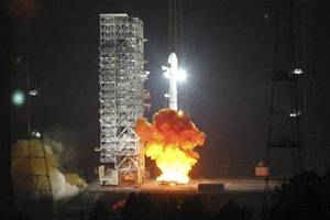 The Ziyuan III 02 satellite took off on the back of a Long March 4B rocket from the Taiyuan Satellite Launch Centre in northern Shanxi Province. (Express Photo) The Ziyuan III 02 satellite took off on the back of a Long March 4B rocket from the Taiyuan Satellite Launch Centre in northern Shanxi Province. (Express Photo)
