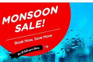 Seats are limited under the 'Monsoon sale' offer and it may not be applicable on all flights. AirAsia's offer is subject to availability and AirAsia’s terms and conditions of carriage. 