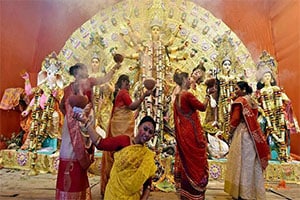 Top composers, singers and DJs of Bengali film industry have recorded custom-made Puja music for various organizers in the city this year. (PTI)