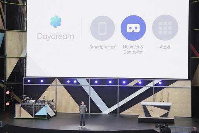 Daydream headsets will work with a range of phone brands. Gartner analyst Brian Blau says he believes the Daydream-powered devices could prove to be a ''thorn in the side'' of both Samsung and Oculus, which teamed up to make a similar VR headset , called Gear VR, late last year. Daydream headsets will work with a range of phone brands. Gartner analyst Brian Blau says he believes the Daydream-powered devices could prove to be a ''thorn in the side'' of both Samsung and Oculus, which teamed up to make a similar VR headset , called Gear VR, late last year.