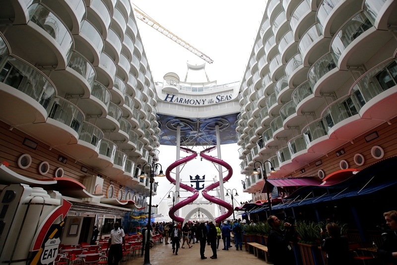 The ship was built for the US-based Royal Caribbean Cruises Ltd (RCCL) by the STX France boatyard in Saint-Nazaire on the Atlantic coast. (Reuters Photo)