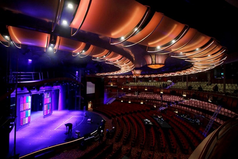 A giant climbing wall, a rope slide, mini-golf, surf simulator, floating jacuzzis, casino and 1,400-seat theatre playing Broadway musicals are among the other attractions. (Reuters Photo)