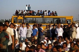 The protesters in Khatkar village of the district, which has been a protest site for Jat reservation since June 5, will sit on relay hunger-strike from tomorrow."(Reuters) The protesters in Khatkar village of the district, which has been a protest site for Jat reservation since June 5, will sit on relay hunger-strike from tomorrow."(Reuters)